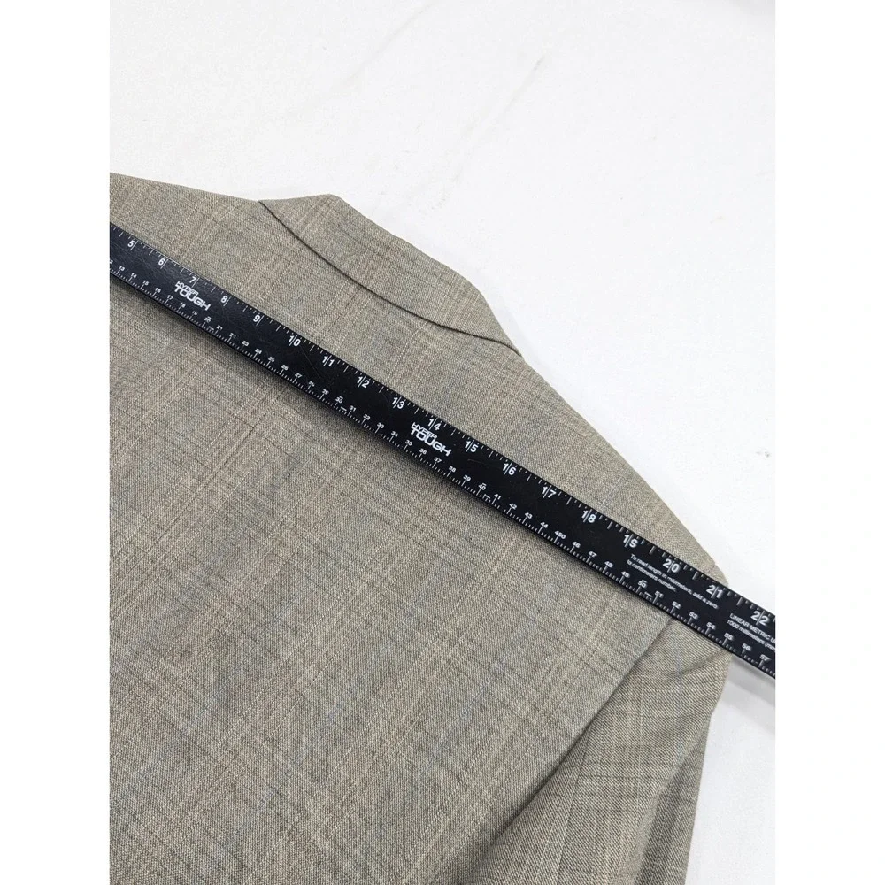Jos. A.‎ Bank Blazer Coat Sport Suit Jacket Silk/Wool Blend Glenn Check 46R 48